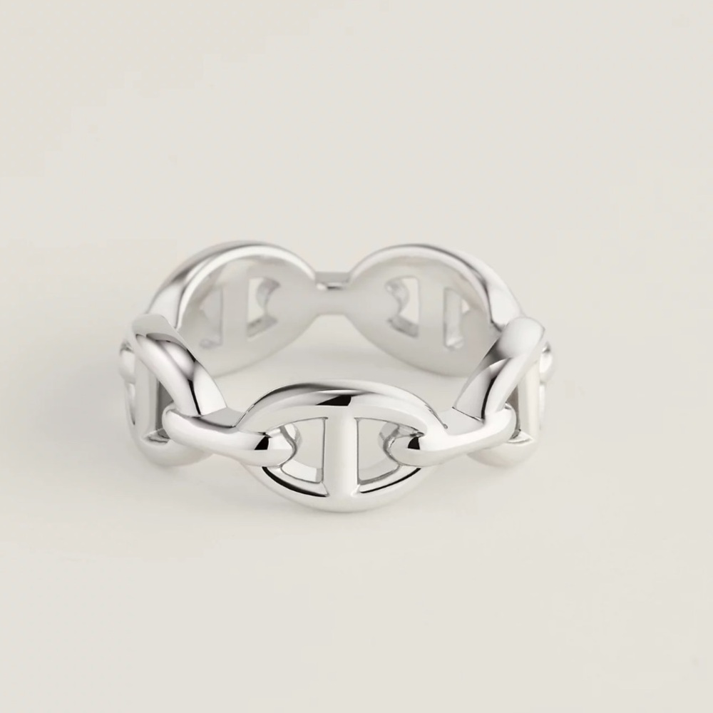 Hermes Chaine d'ancre Enchainee ring sz 57